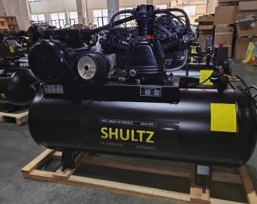 SHULTZ industrielle luftkompressorer afsendt i fuld containerlast til Sydamer...